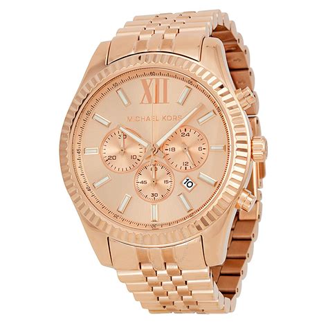 michael kors lexington watch rose gold|michael kors lexington chronograph watch.